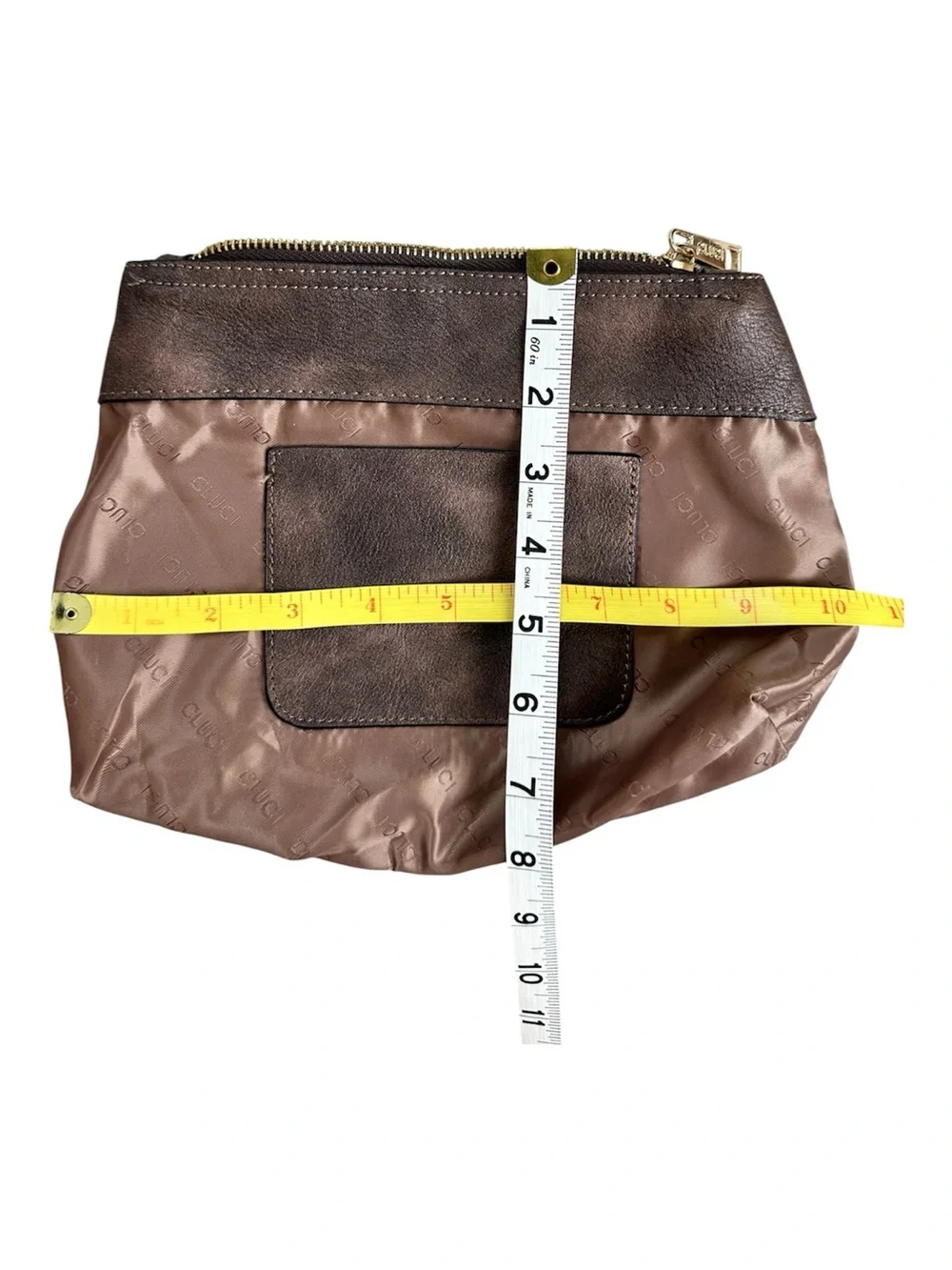 CLUCl Hobo Bag with Matching Cosmetic Pouch Vegan Leather V Design Designer Tote